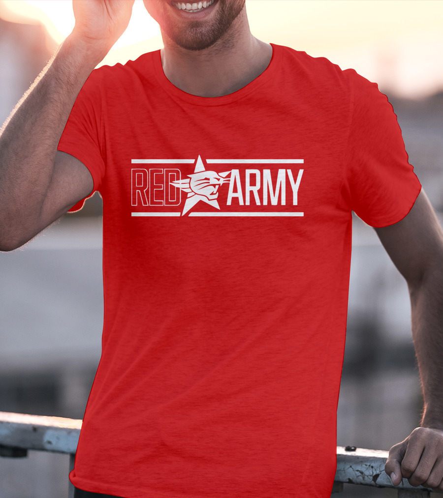 Red Perth Wildcats Fan Army T-Shirt