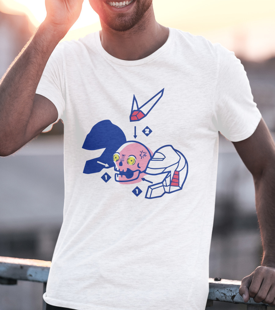 Pewdiepie Mecha Anatomy Skull Robot Disassembled T-Shirt