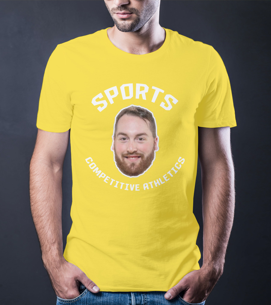 Sports Competitive Athletics Bearded Face T-Shirt