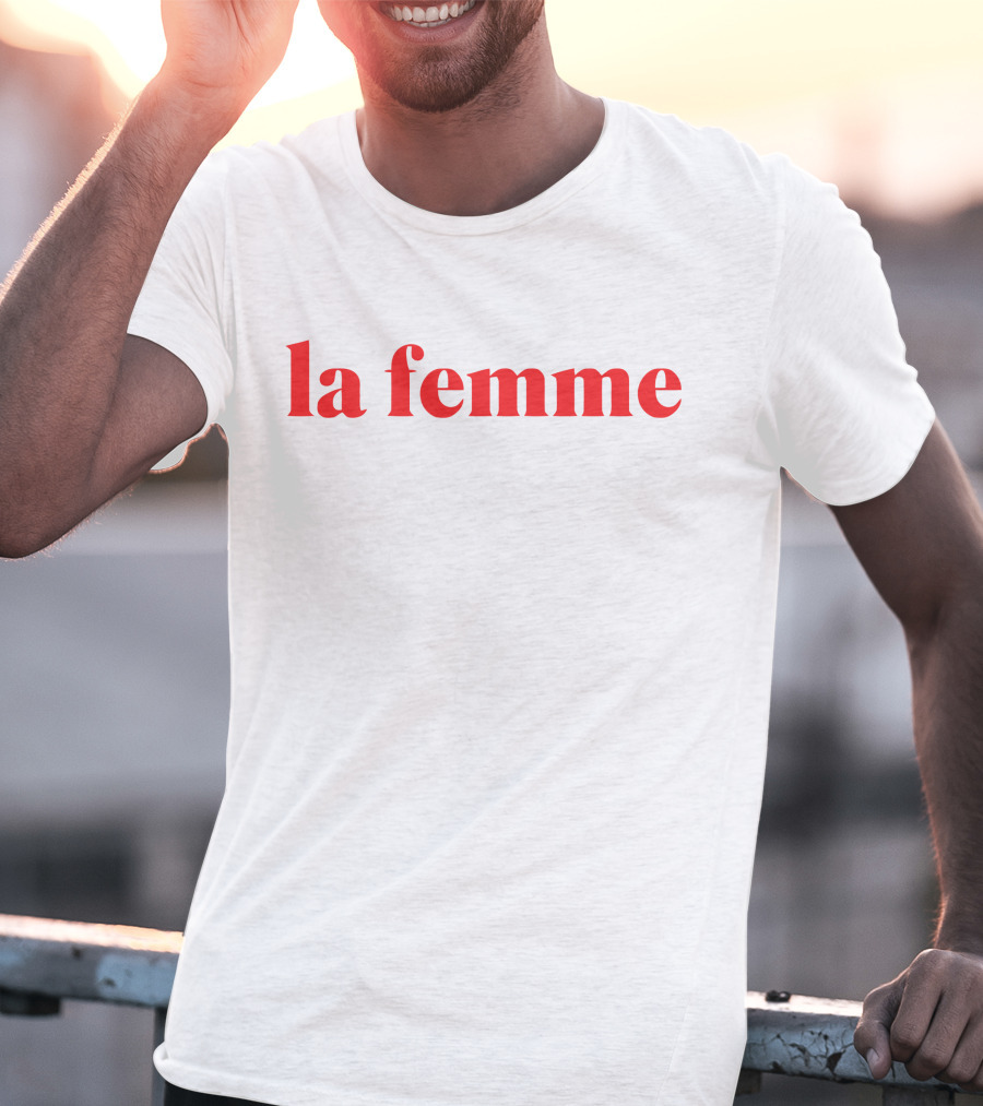La Femme Band Red Text T-Shirt