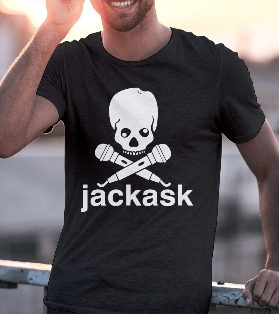 Jackask Jacksfilms Skull And Microphones T-Shirt