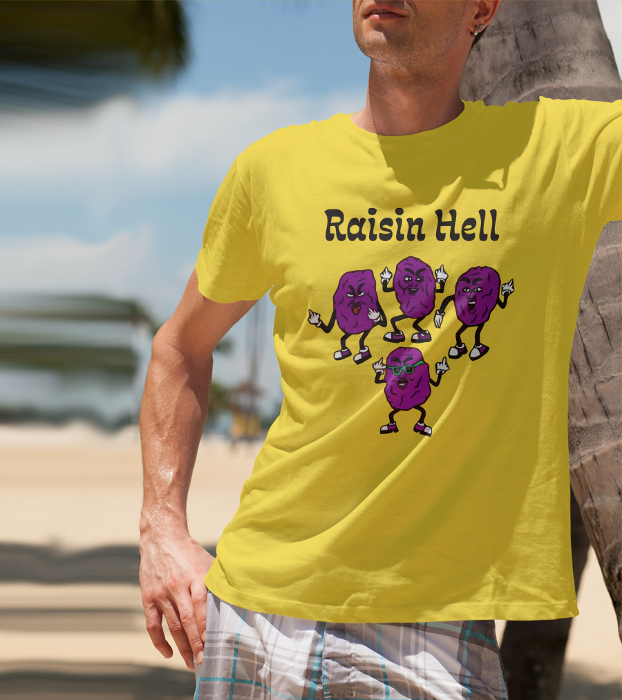 Raisin Hell Dancing Cartoon Purple Raisins T-Shirt