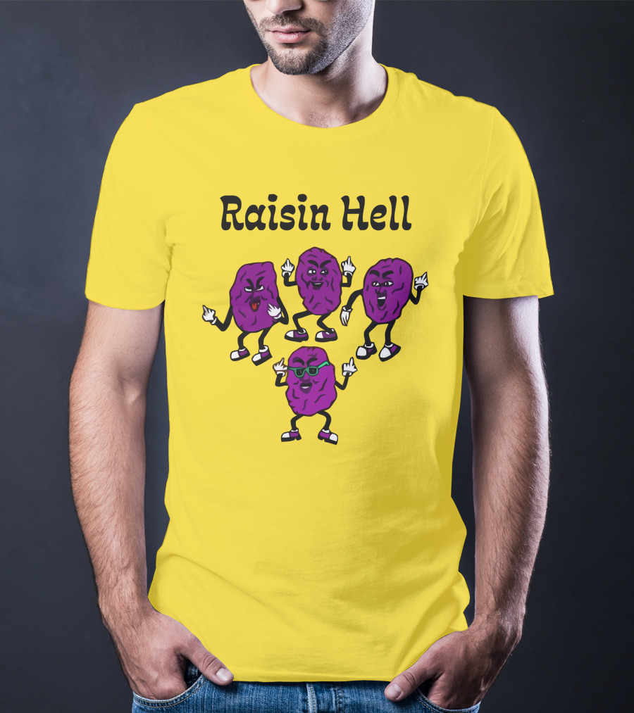 Raisin Hell Dancing Cartoon Purple Raisins T-Shirt