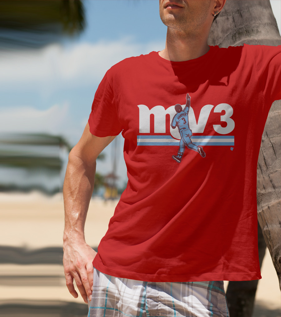 Mv3 Bryce Harper Athletic Tribute Jumping T-Shirt