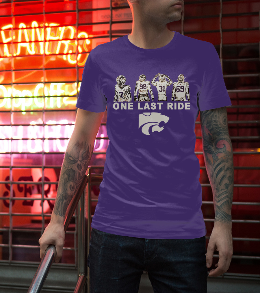 K-State Football One Last Ride Wildcats Players T-Shirt