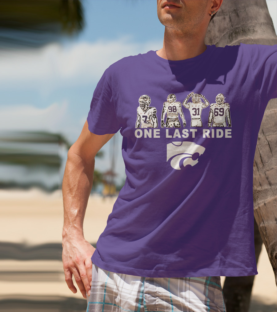 K-State Football One Last Ride Wildcats Players T-Shirt