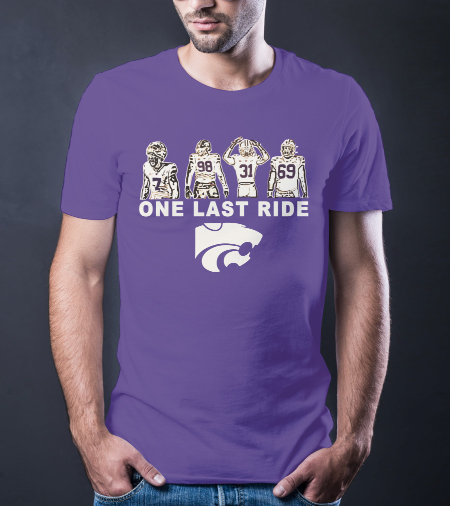 K-State Football One Last Ride Wildcats Players T-Shirt
