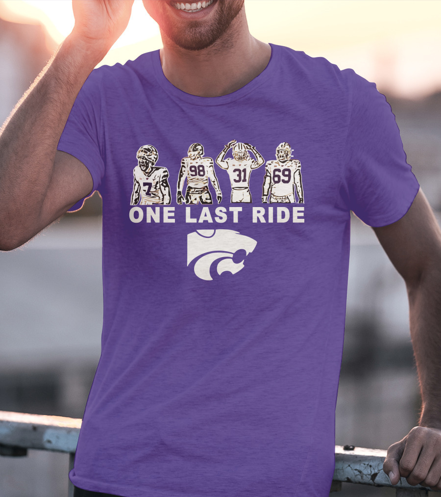 K-State Football One Last Ride Wildcats Players T-Shirt