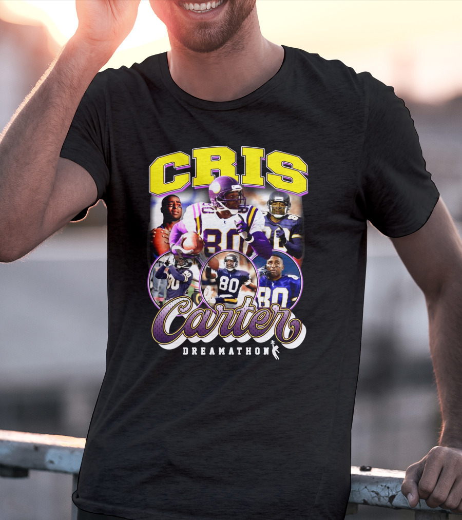 Cris Carter 80 Dreamathon Football Legends T-Shirt