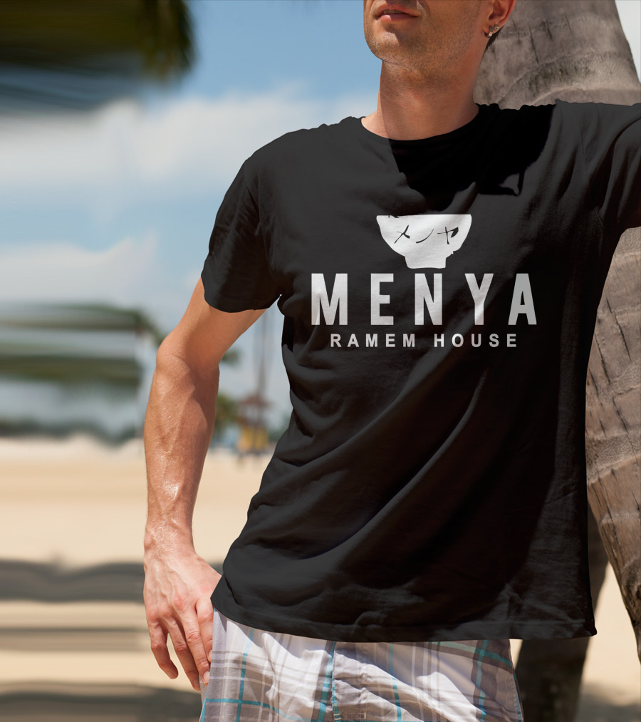 Menya Ramen House Bowl And Text T-Shirt