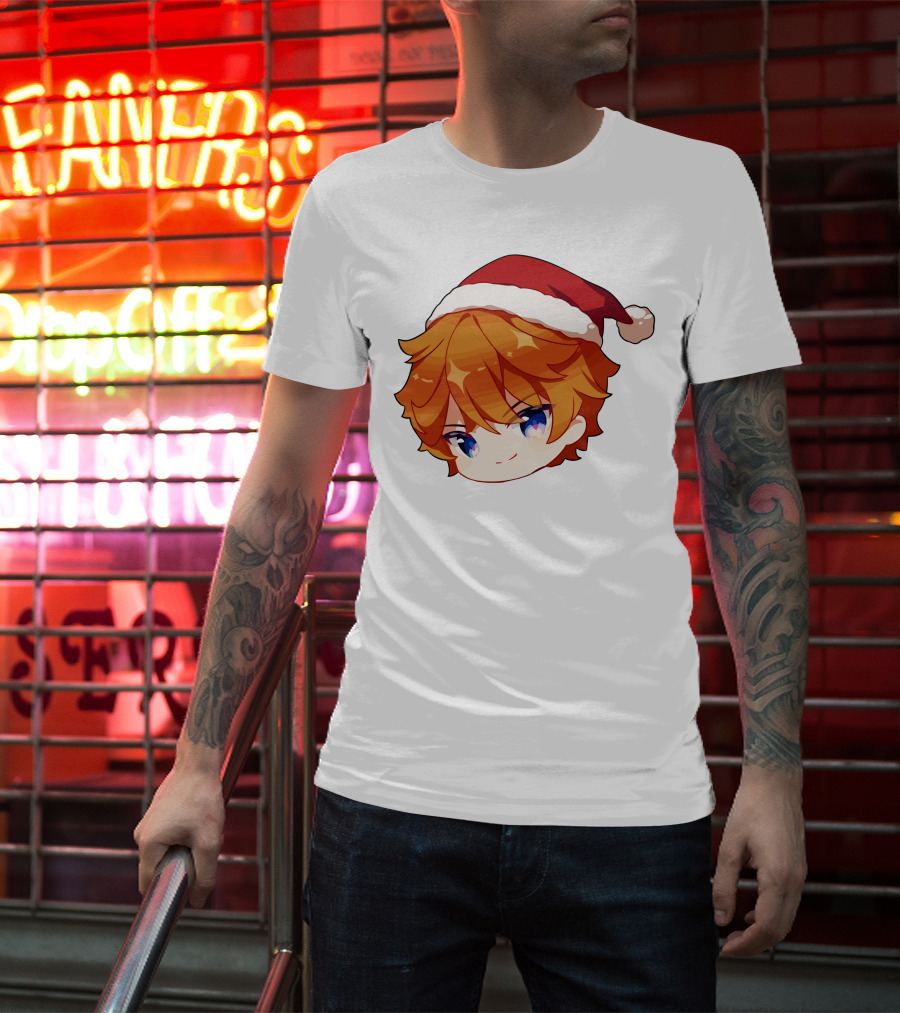Griffin Burns Chibi Childe Xmas Santa Hat T-Shirt