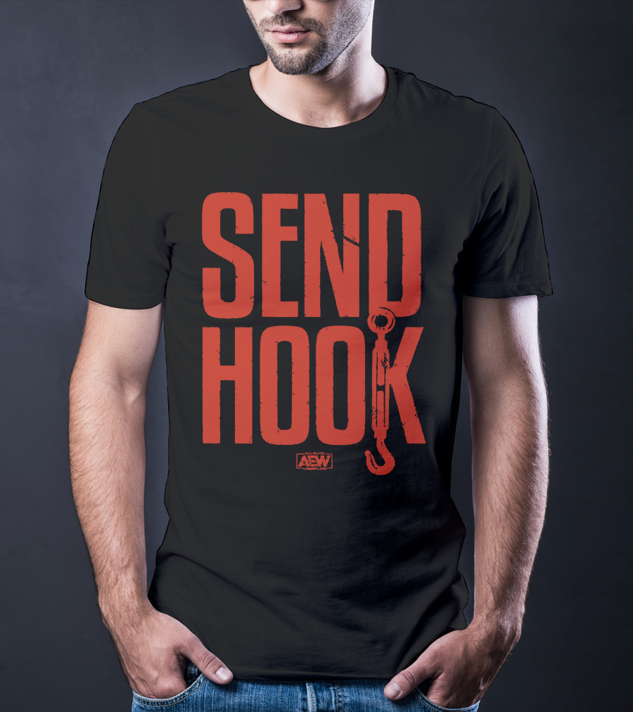 SEND HOOK AEW All Elite Wrestling Merchandise T-Shirt