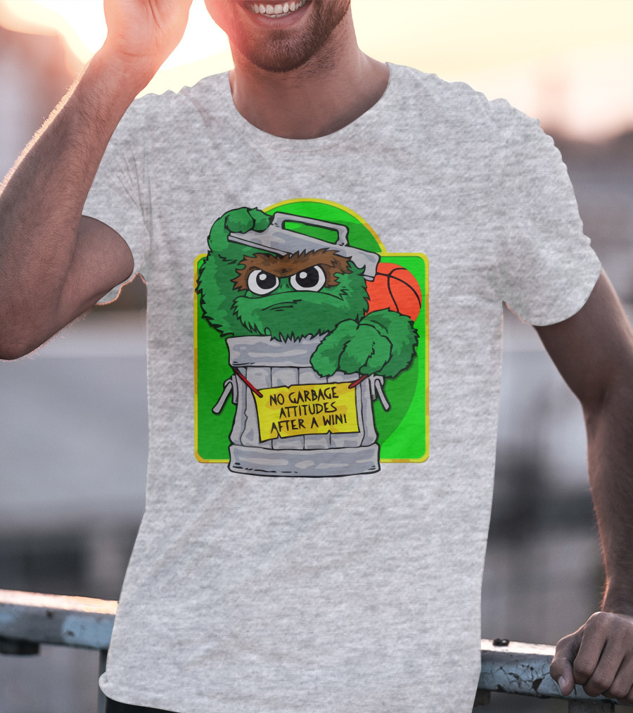 No Garbage Attitudes After A Win Eric Musselman Inspired Furry Trash Can Creature T-Shirt