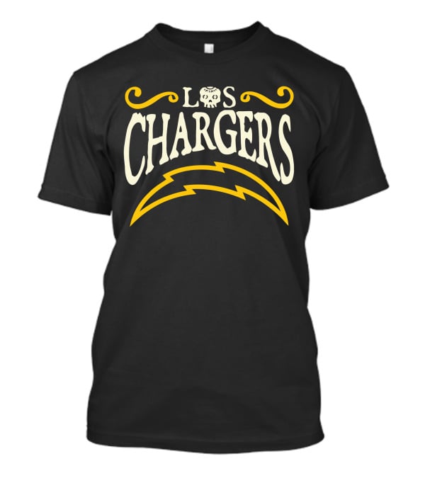 Los Chargers Skull Lightning T-Shirt