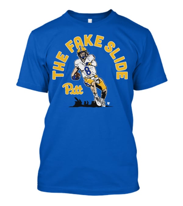 Pitt Kenny Pickett The Fake Slide Football Action T-Shirt