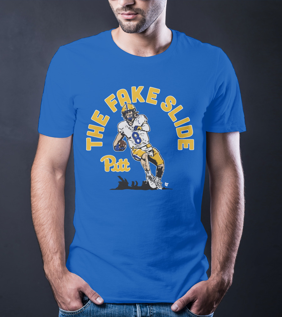 Pitt Kenny Pickett The Fake Slide Football Action T-Shirt