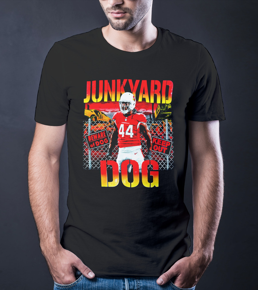 JunkYard Dog Beware Of Dog Keep Out 44 Football Player T-Shirt