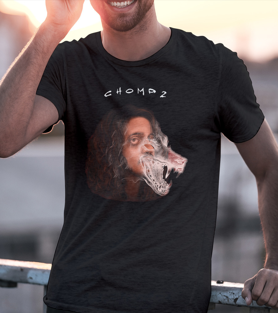Russ Chomp 2 Smoke Wolf Face T-Shirt
