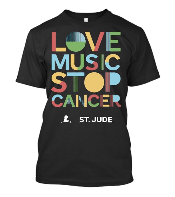 Love Music Stop Cancer St. Jude T-Shirt