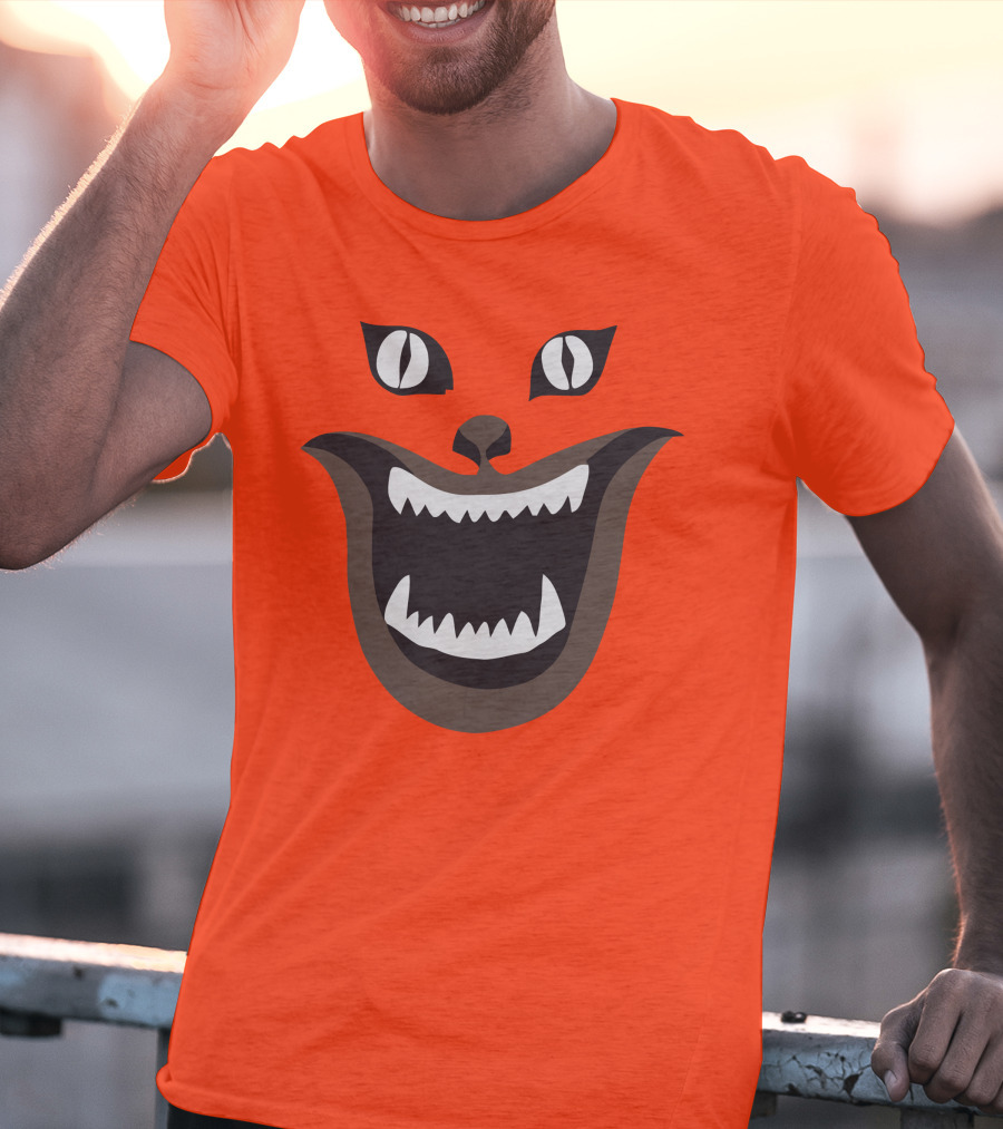 Hausu Cat Face Illustration Iconic Japanese Horror Movie Image T-Shirt