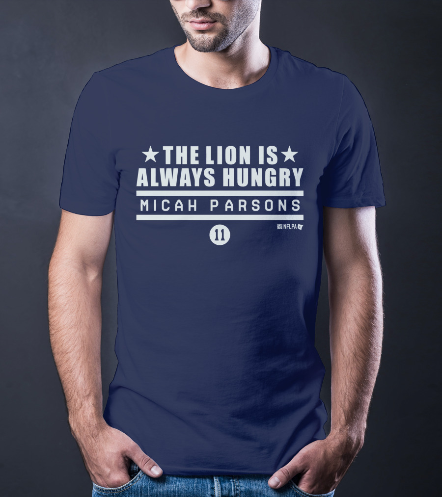 Micah Parsons 11 NFLPA The Lion Is Always Hungry T-Shirt