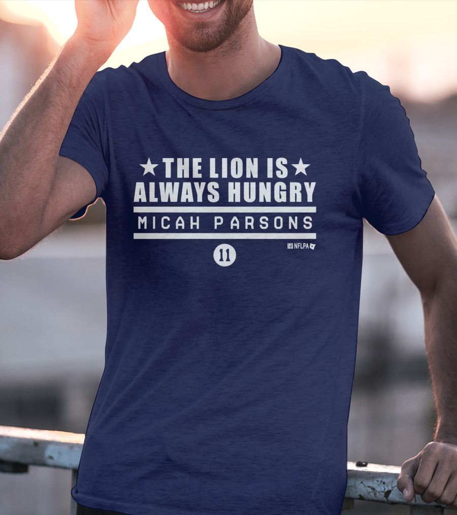 Micah Parsons 11 NFLPA The Lion Is Always Hungry T-Shirt