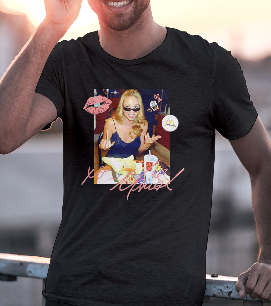 XO Mariah McDonald's Meal Lips Fries Cup T-Shirt