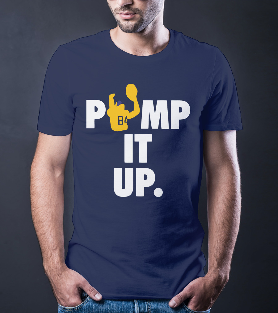 Pump It Up Blue B4 Ninety Football Gesture T-Shirt
