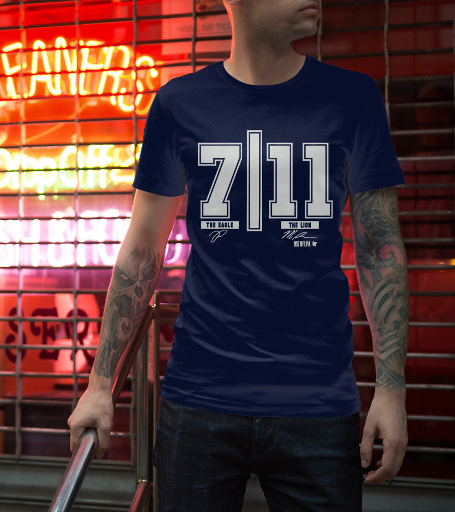 Trevon Diggs And Micah Parsons 7 11 The Eagle The Lion NFLPA T-Shirt