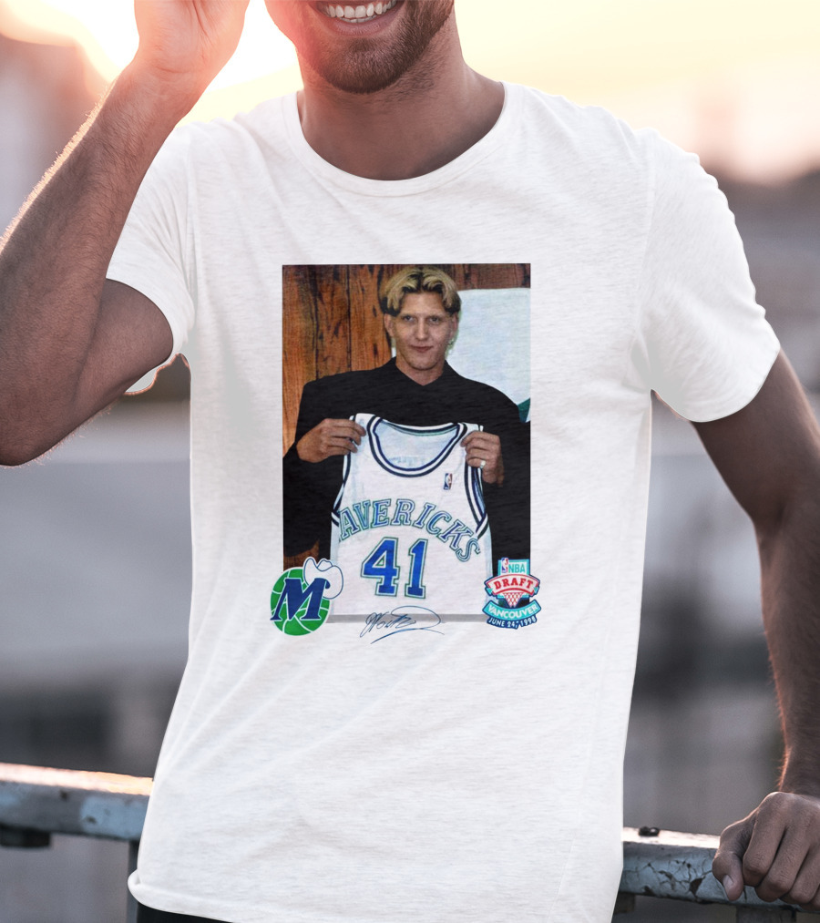 Dirk Nowitzki Mavericks NBA Draft Vancouver June 24 1998 T-Shirt