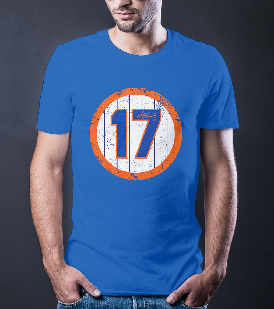 Keith Hernandez 17 New York Mets Jersey Number Signature Classic T-Shirt