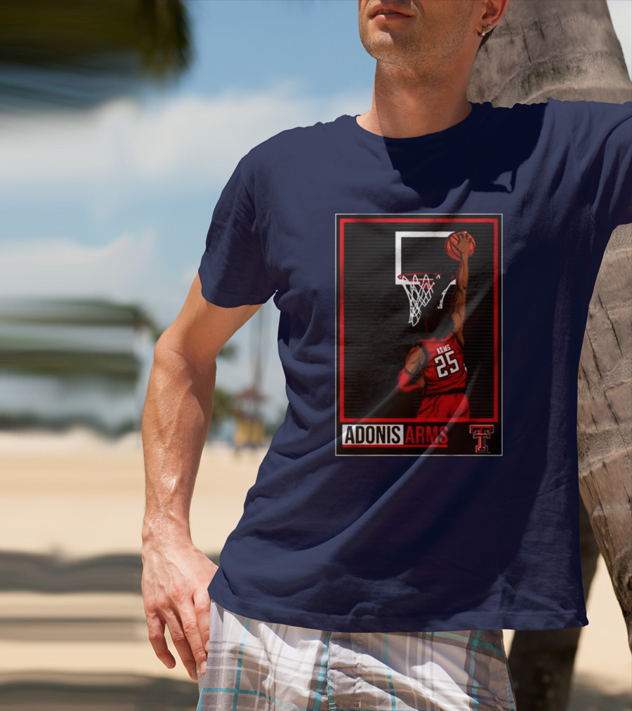 Texas Tech Basketball Adonis Arms Dunking 25 T-Shirt