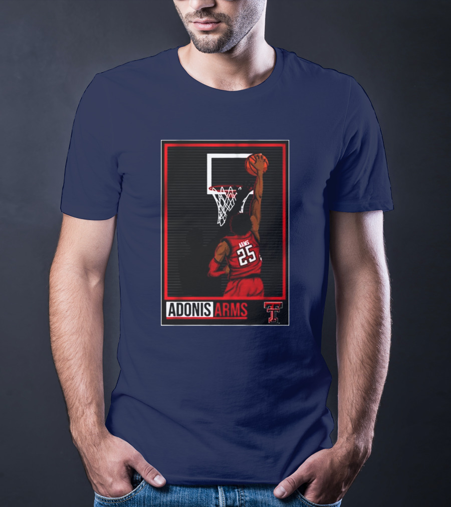 Texas Tech Basketball Adonis Arms Dunking 25 T-Shirt