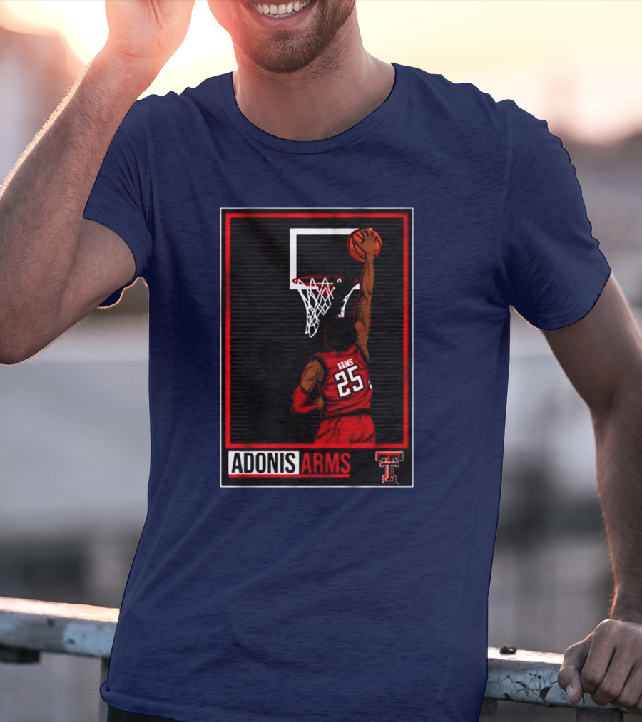 Texas Tech Basketball Adonis Arms Dunking 25 T-Shirt