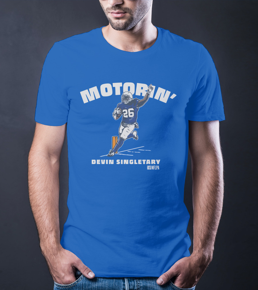 MOTORIN' Devin Singletary NFLPA Number 26 Football Run T-Shirt