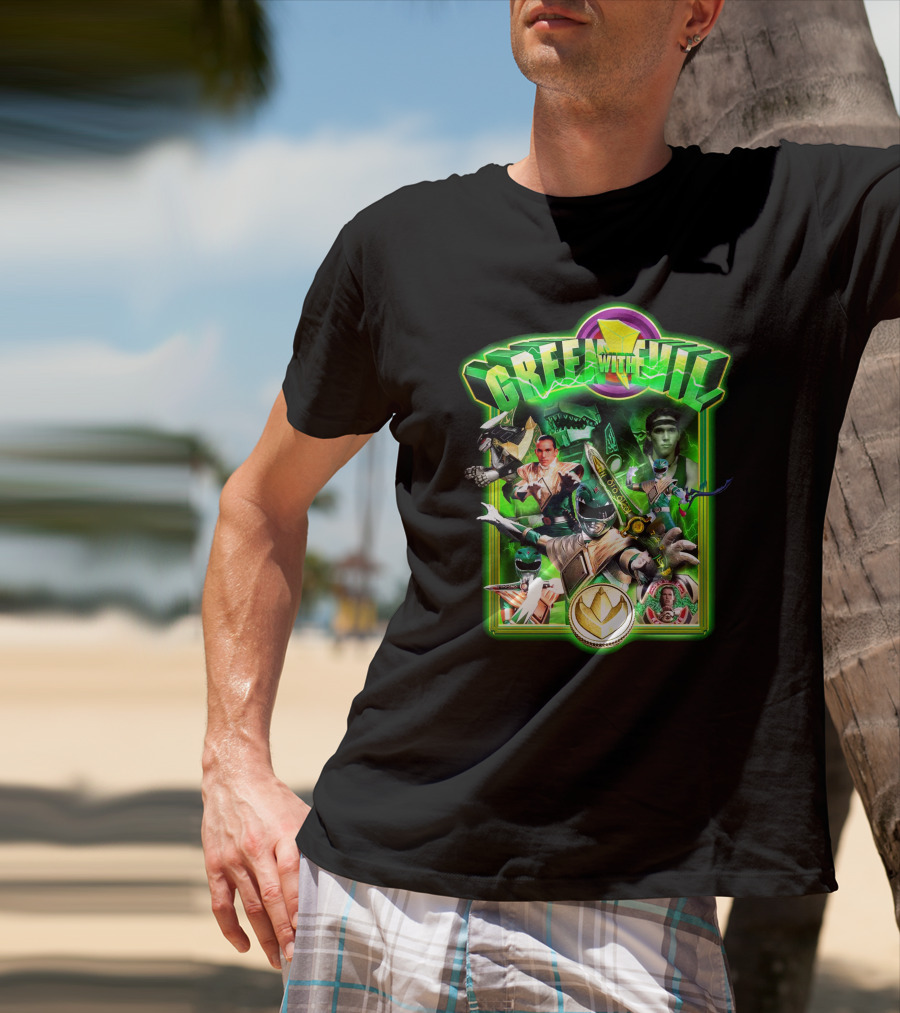 Green With Evil Mighty Morphin Power Rangers Villainous Green Ranger Adventure T-Shirt