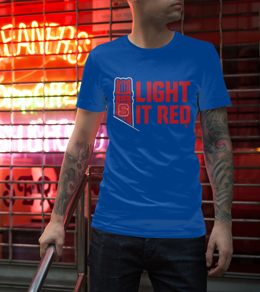 NC State Light It Red Bell Tower T-Shirt