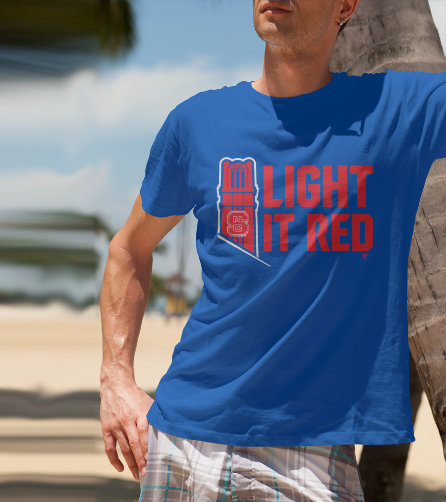 NC State Light It Red Bell Tower T-Shirt