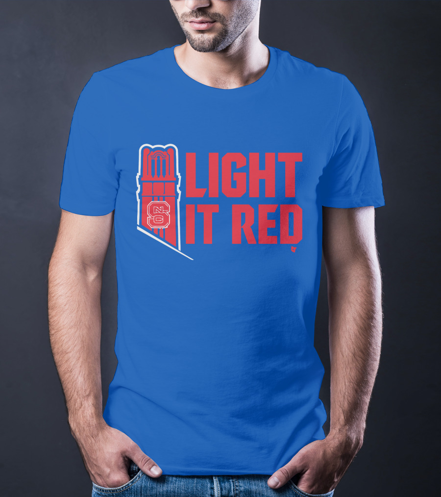 NC State Light It Red Bell Tower T-Shirt