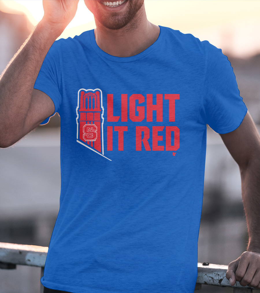 NC State Light It Red Bell Tower T-Shirt