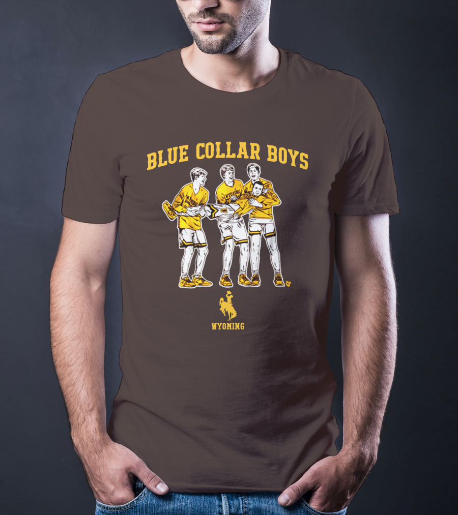Blue Collar Boys Wyoming Basketball Team T-Shirt