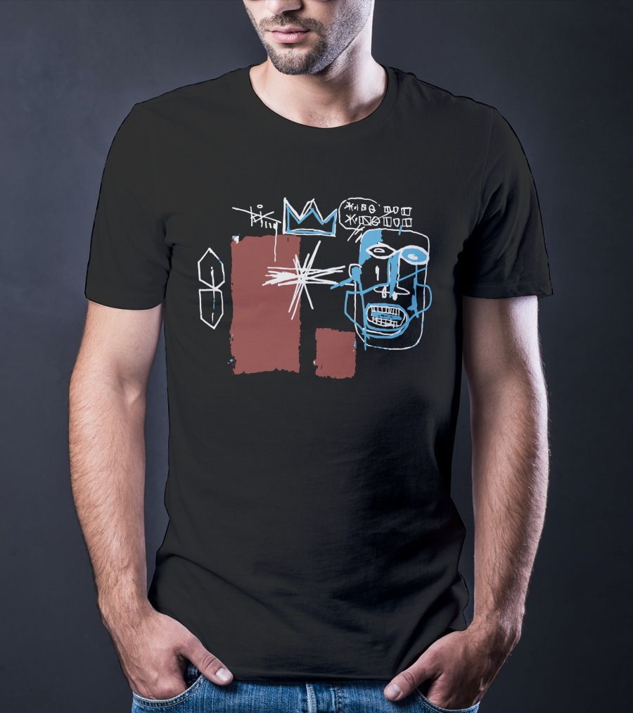 Louis Converse X Basquiat Crown Mask Geometric X Signos T-Shirt