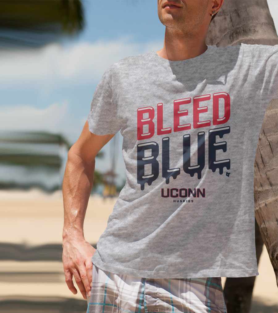 Bleed Blue Uconn Huskies T-Shirt