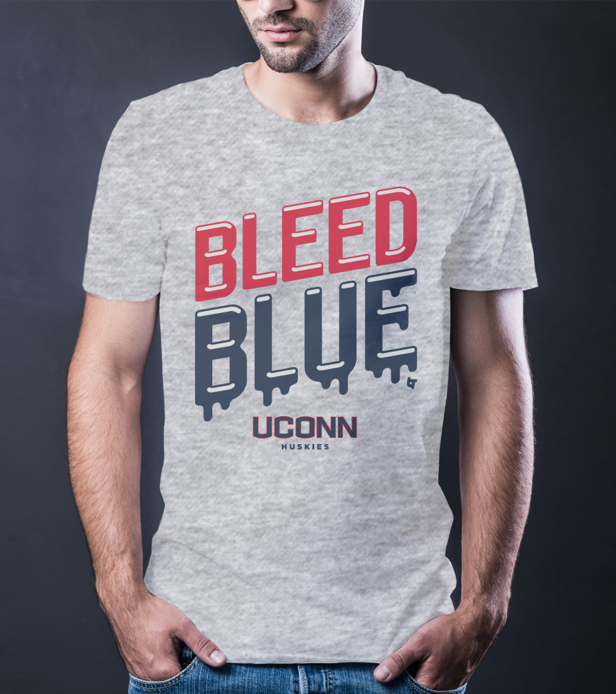 Bleed Blue Uconn Huskies T-Shirt