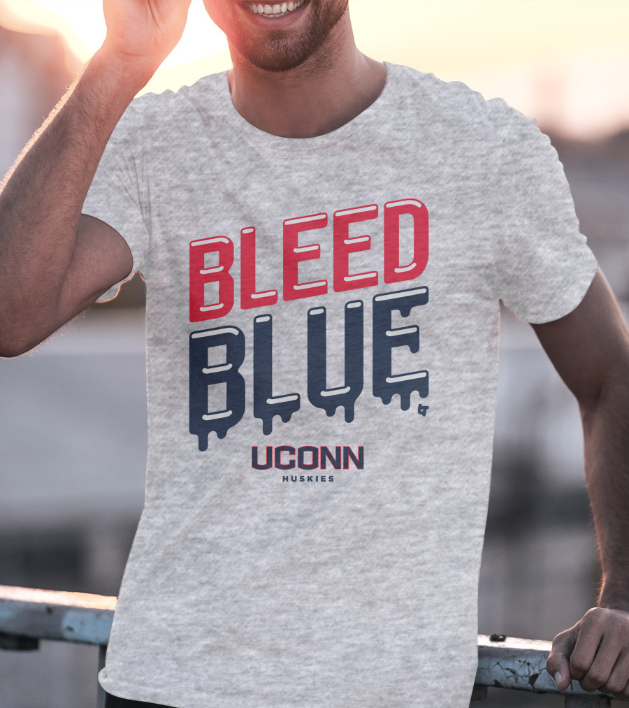 Bleed Blue Uconn Huskies T-Shirt