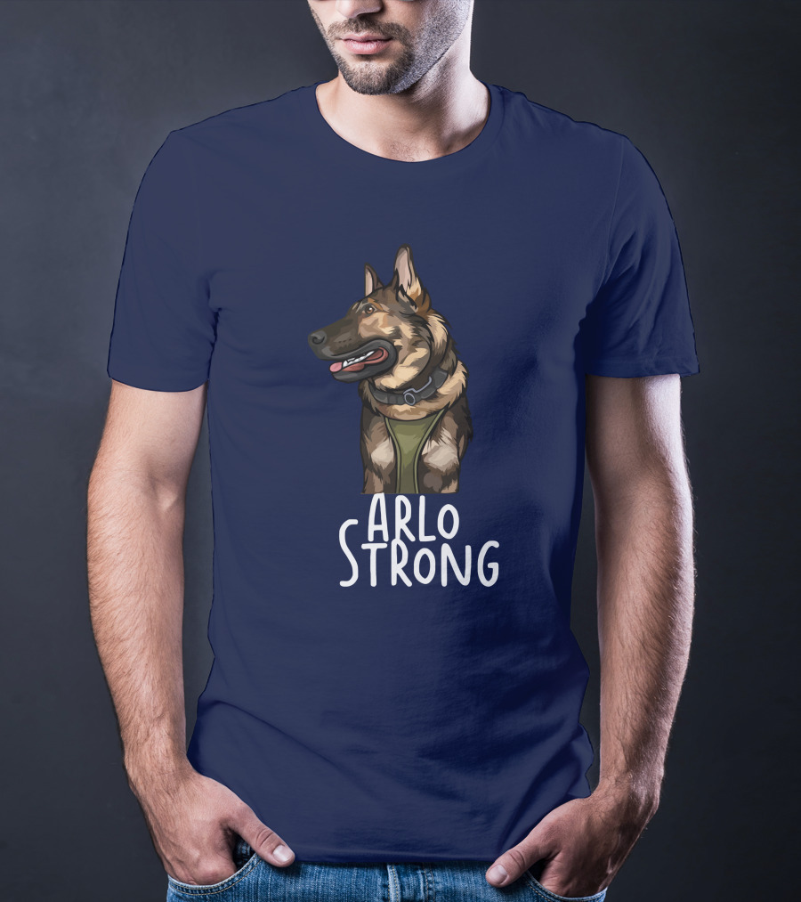 Arlo Strong German Shepherd Drawing T-Shirt
