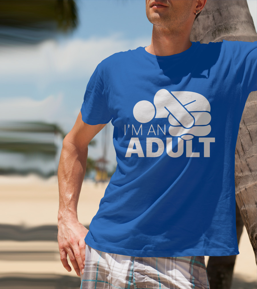 I'm An Adult Finger Circle Game Joke T-Shirt