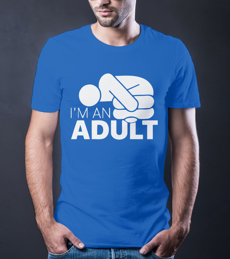 I'm An Adult Finger Circle Game Joke T-Shirt