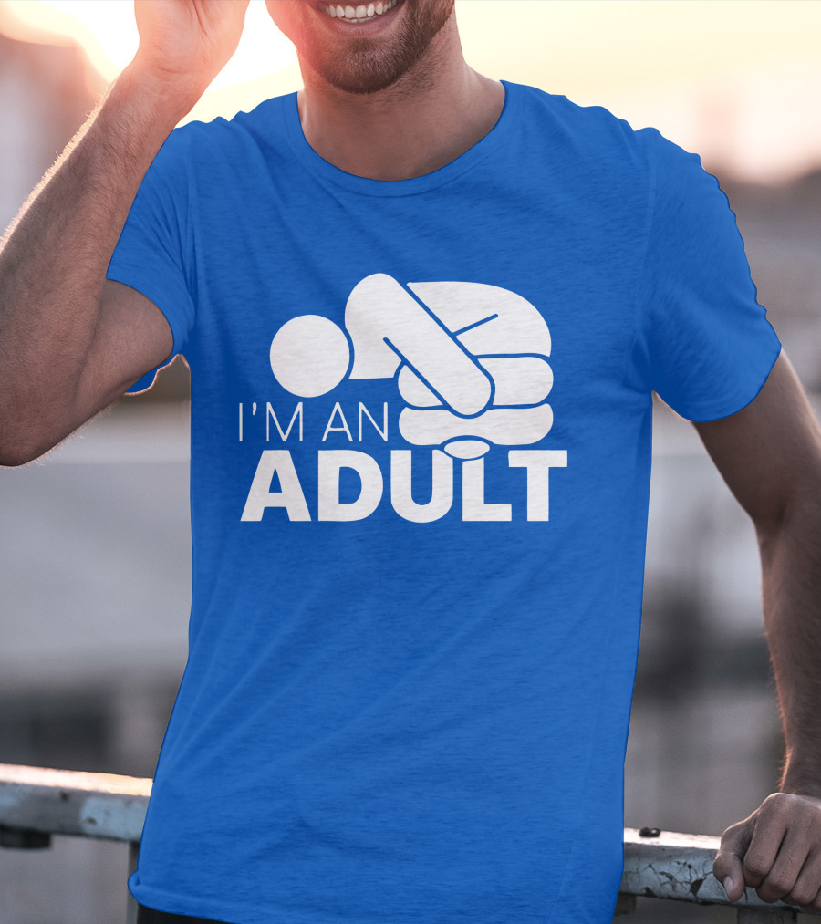 I'm An Adult Finger Circle Game Joke T-Shirt