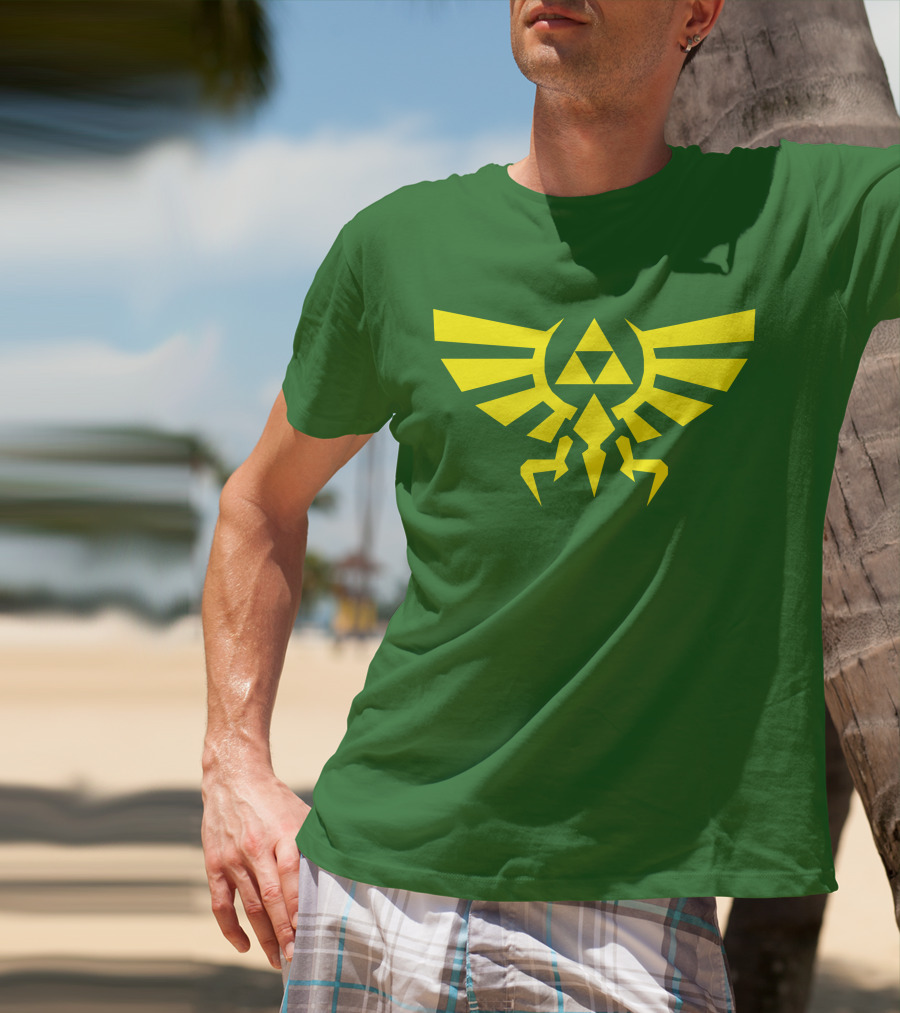 Triforce Hylian Crest And Cargo Shorts T-Shirt